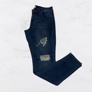 Refuge dark- wash distressed jeans (skinny leg)